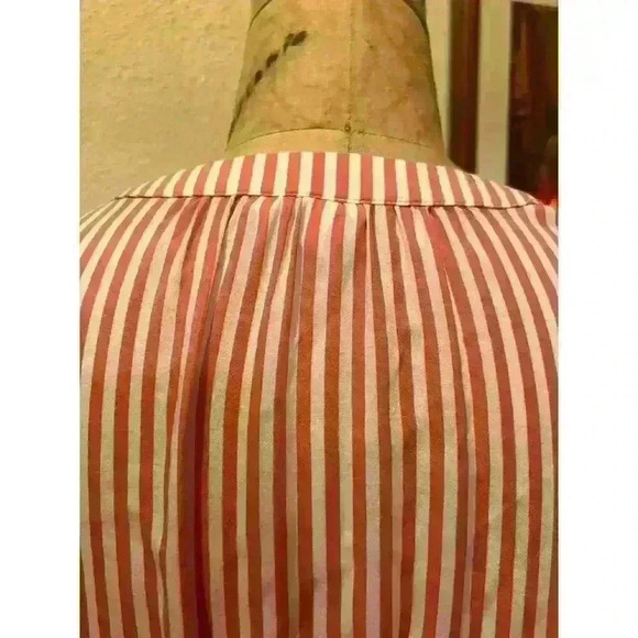 Women's GAP Striped V-neck Short Rolled Sleeves Pullover Top Size XL - Picture 6 of 8